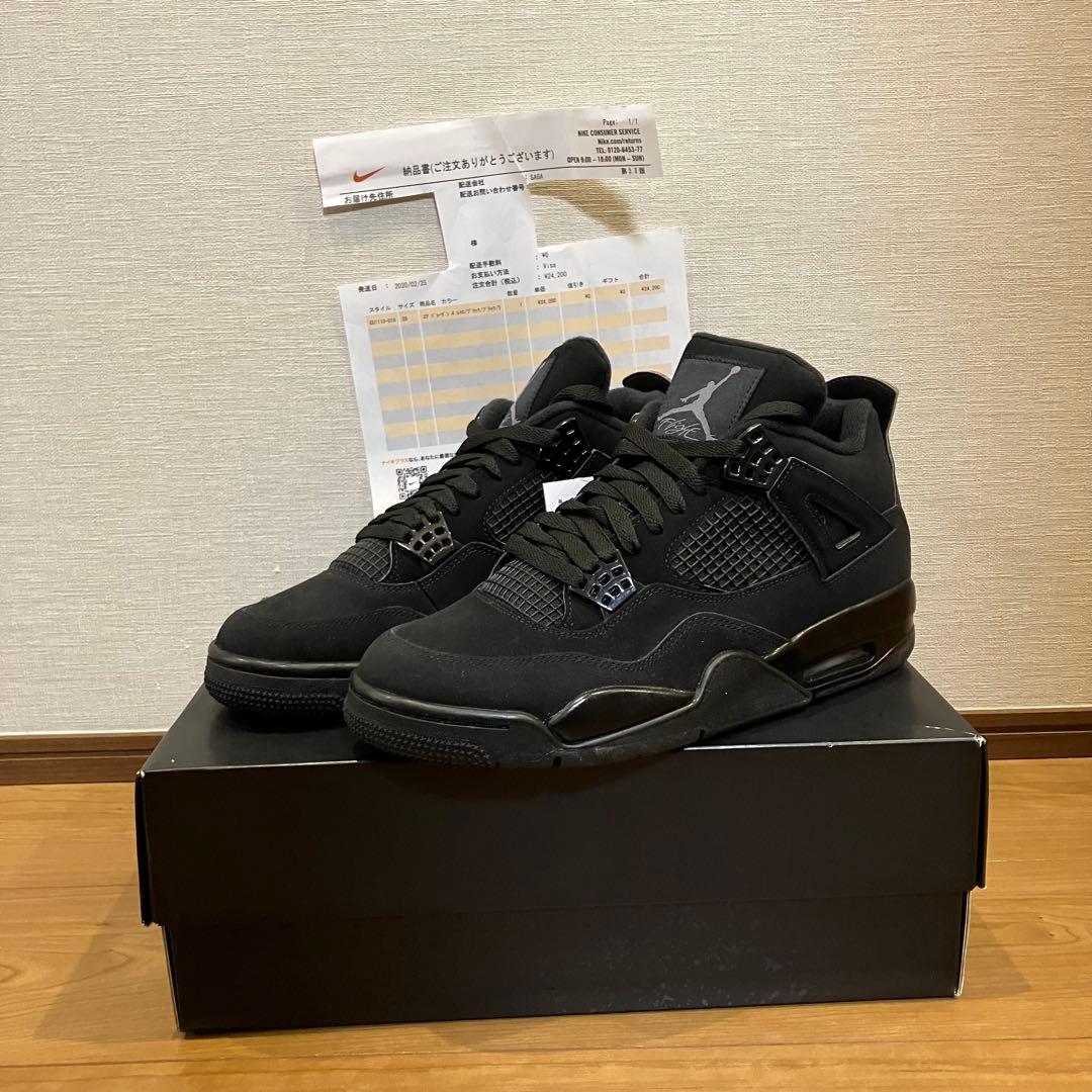 柊音2020年製 AIR JORDAN 4 RETRO BLACK CAT