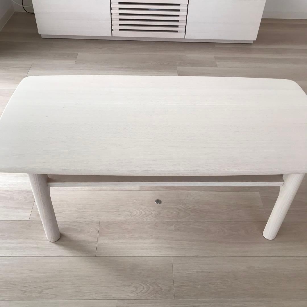 リビングテーブル　柏木工　ローテーブル　ナチュラル　北欧　棚付き　日本製