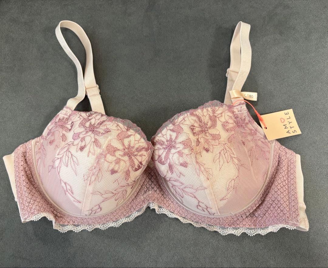 アモスタイル チャーミングラマー ブラジャー＆ショーツ3枚 C80 L ピンク