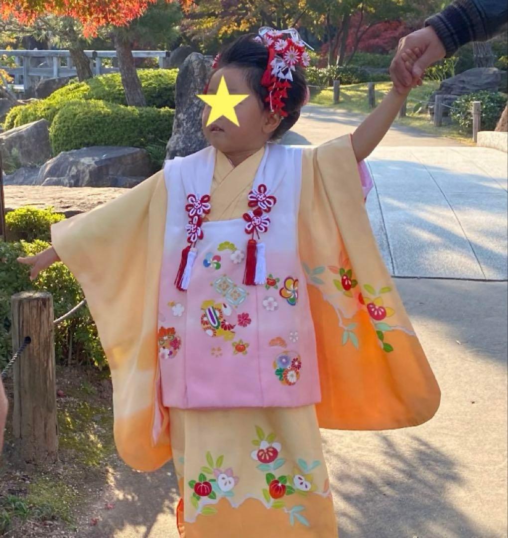 染み抜き＆クリーニング済み！高島屋購入！七五三　３歳　お祝い着セット