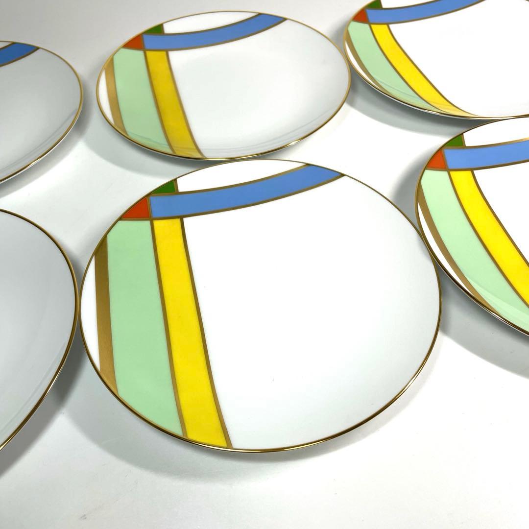 希少 大倉陶園 モンドリアン 廃盤品 プレート 19㎝ 6枚セット