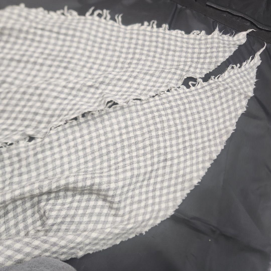 23AW ヨーガンレール ウールチェック二重スカーフ ウール100 ショール