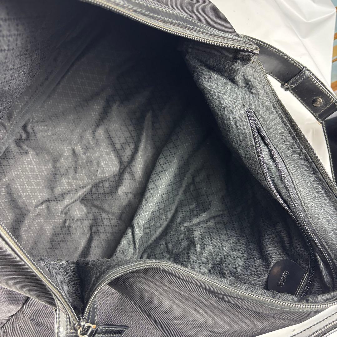 グッチ 大容量ボストンバッグ 　トラベルバッグ 　ナイロン×レザー　ブラック