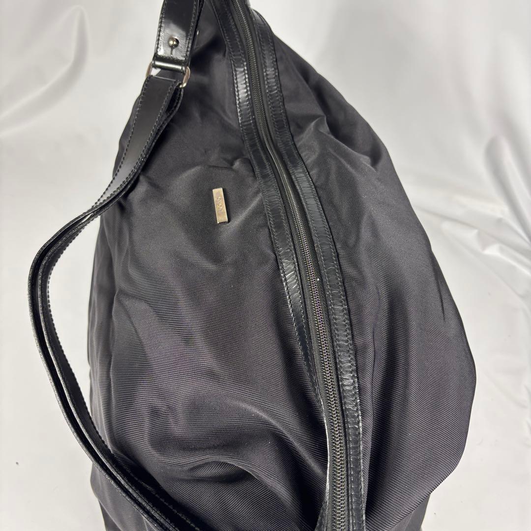 グッチ 大容量ボストンバッグ 　トラベルバッグ 　ナイロン×レザー　ブラック