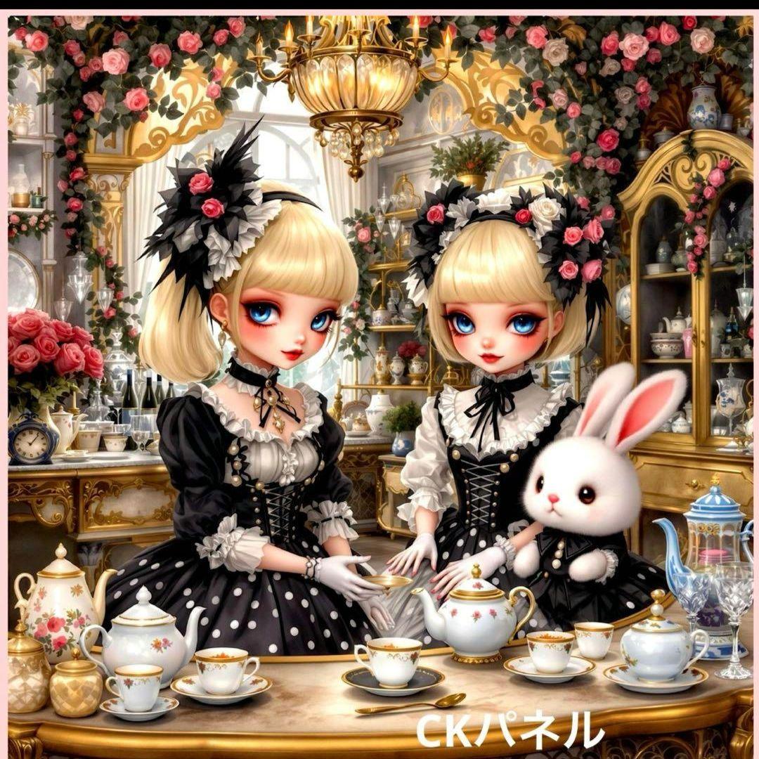 激レア女の子とうさぎパネル生地　ハンドメイド