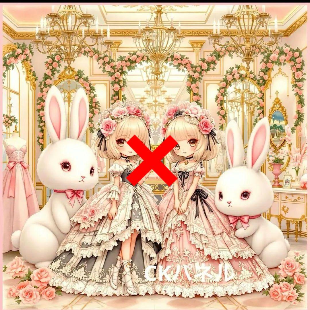 激レア女の子とうさぎパネル生地　ハンドメイド