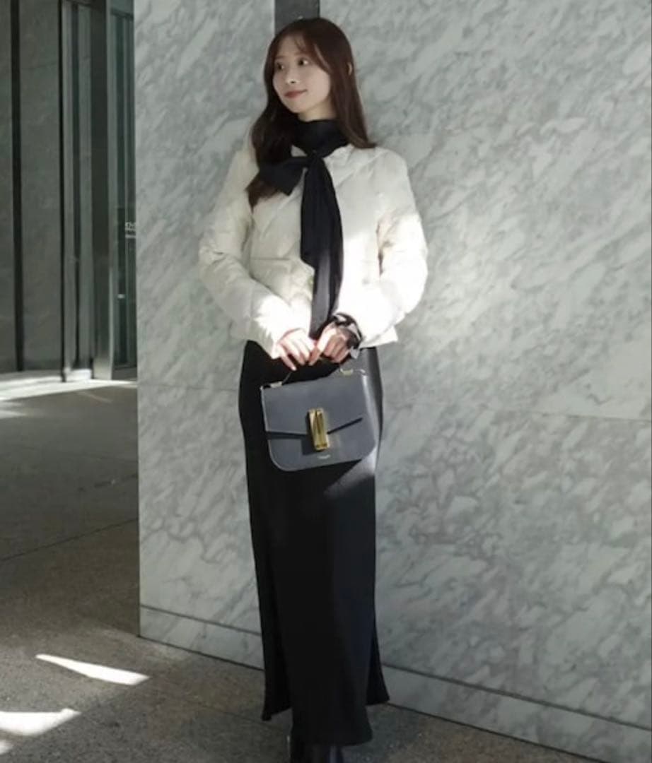 新品タグ付TAION×anuans ノーカラーキルティングショートダウン