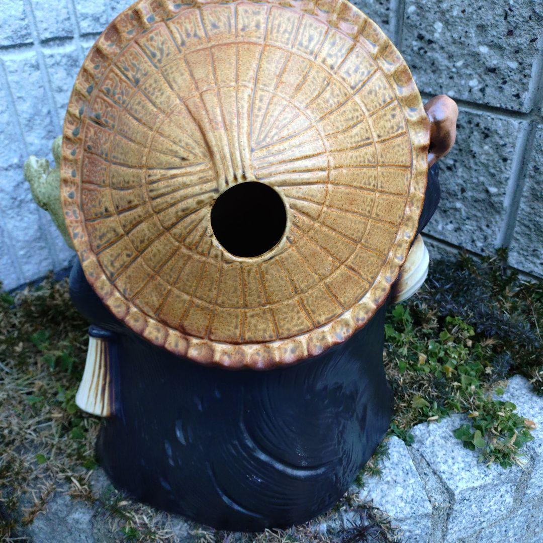 信楽焼　13号福蛙付き　開運狸　狸　タヌキ　たぬき　高さ42㌢