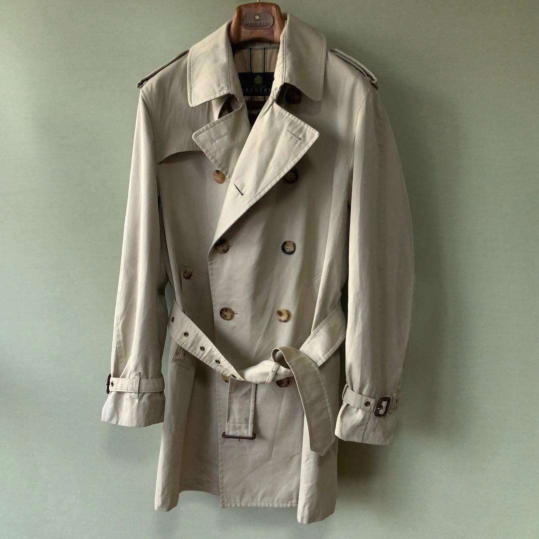 GRENFELL グレンフェル ショートトレンチ 38 英国製 ベージュ黒タグ