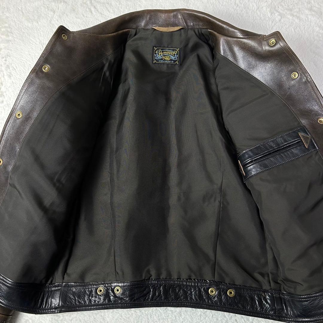 美品 PERMANENT GENUINE レザージャケット 牛革 3rd