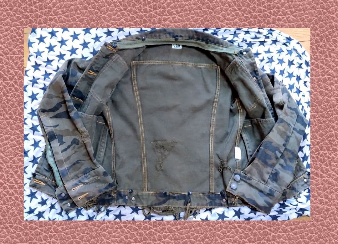 LGB初期　迷彩/ミリタリー　ダメージ加工　ジャケット