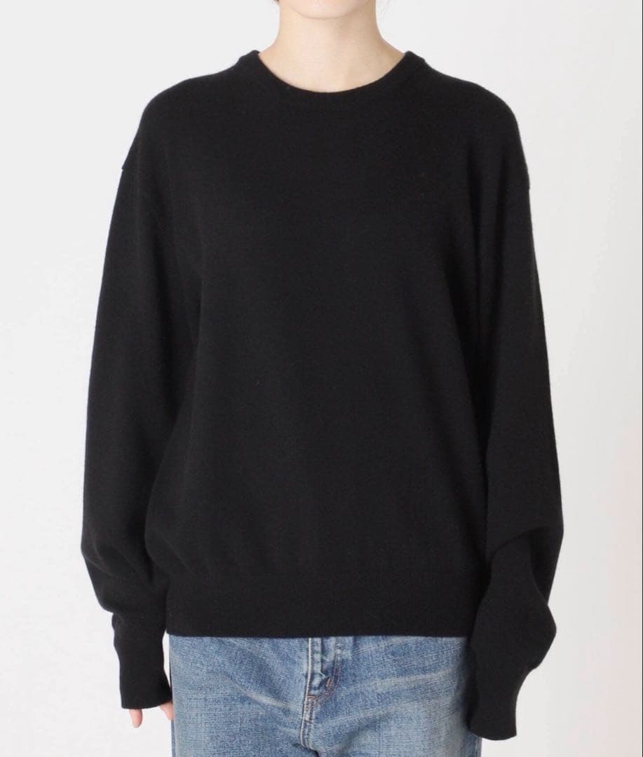 【アパルトモン】Cashmere C/N Poncho Knit ブラック