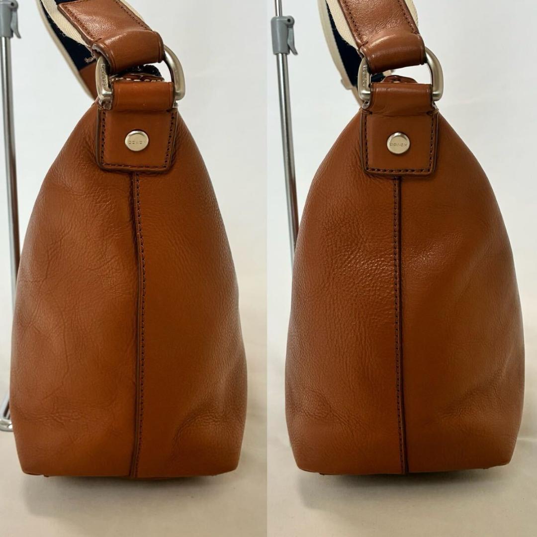 【美品/カード付】コーチ ヘリテージ ショルダーバッグ レザー 斜め掛け 肩掛け