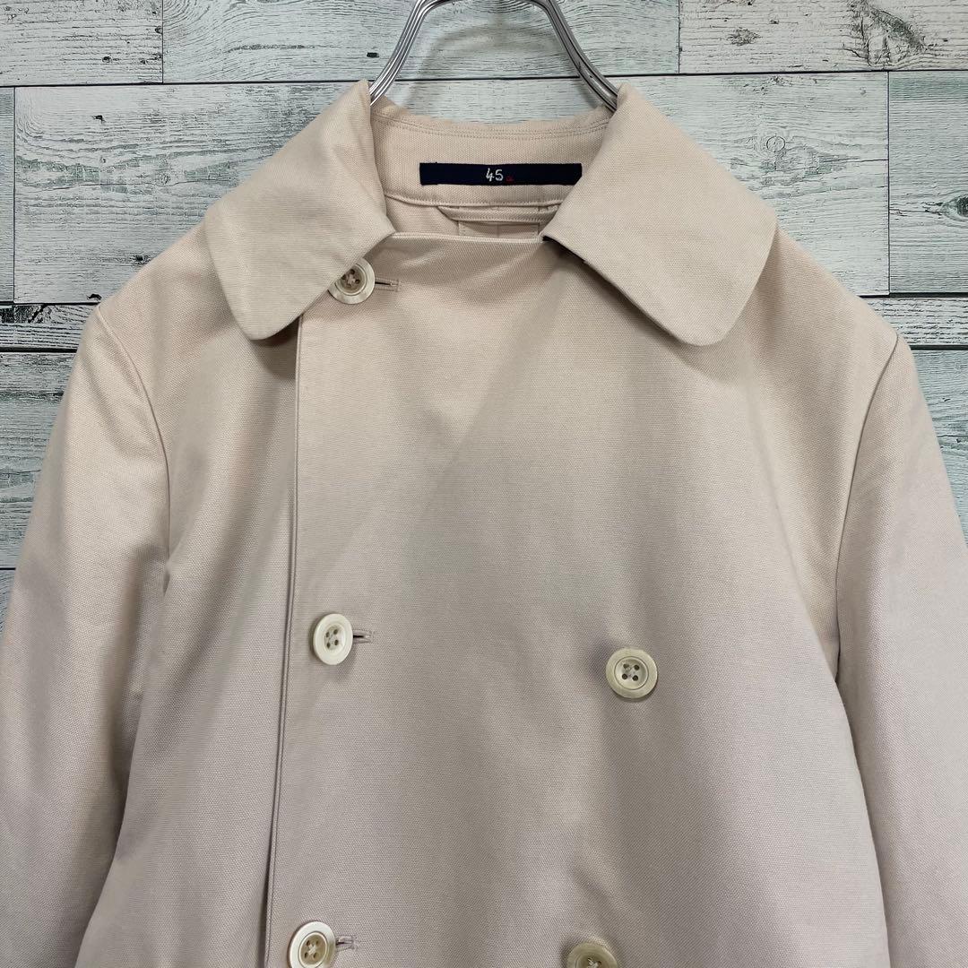 45rpm ダブルブレストレンチコート　ライトベージュ　2サイズ　ベルト付き
