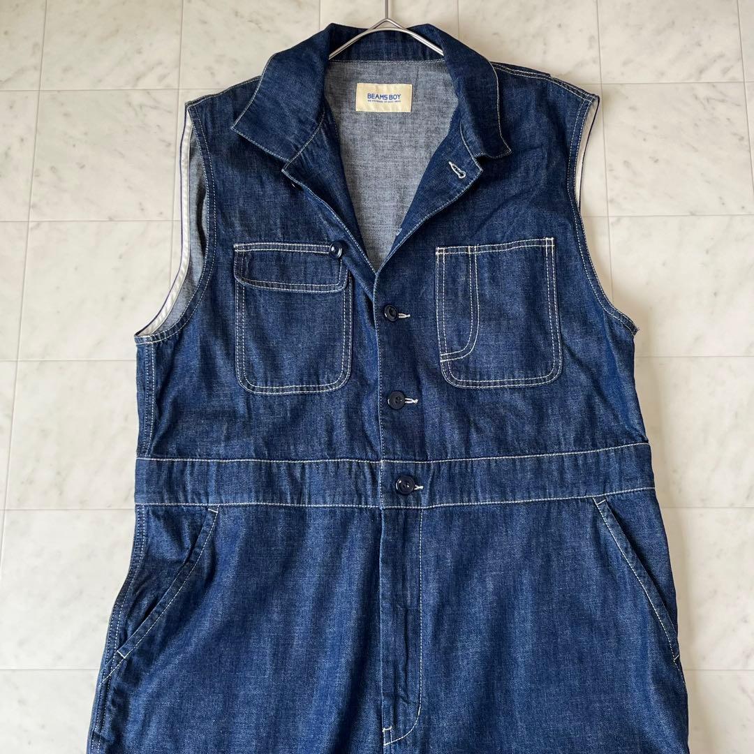 美品✨BEAMS　BOY 2024年盤 ワークノースリーブ　オールインワン