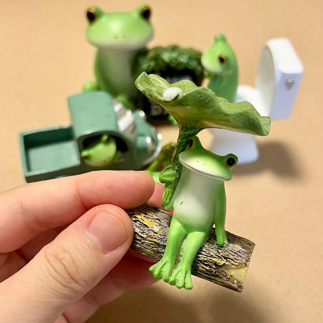 【美品】カエルのオーナメント5点セット