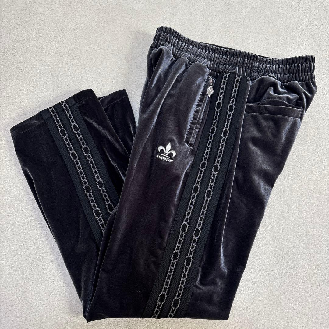 サプライヤー SUPPLIER トラックパンツ ジャージ ベルベッド ボトムス