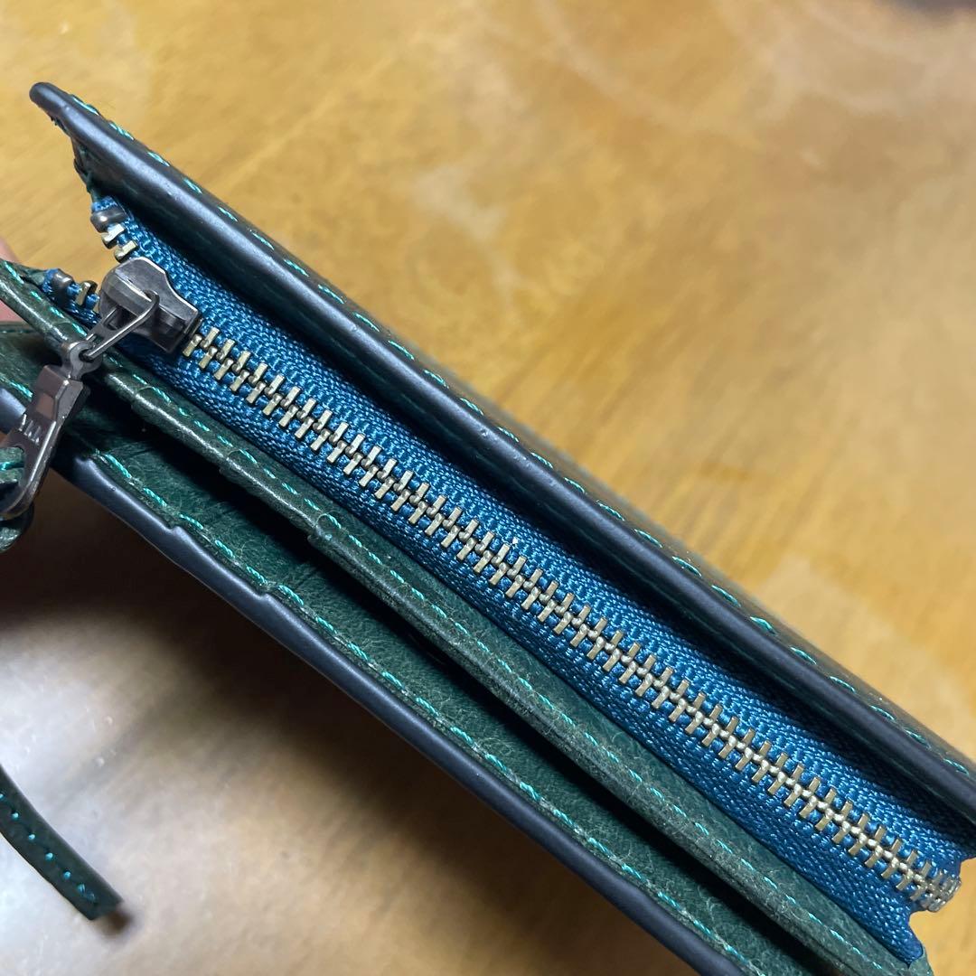 本革 BAGGY PORT（バギーポート）　財布　ターコイズ