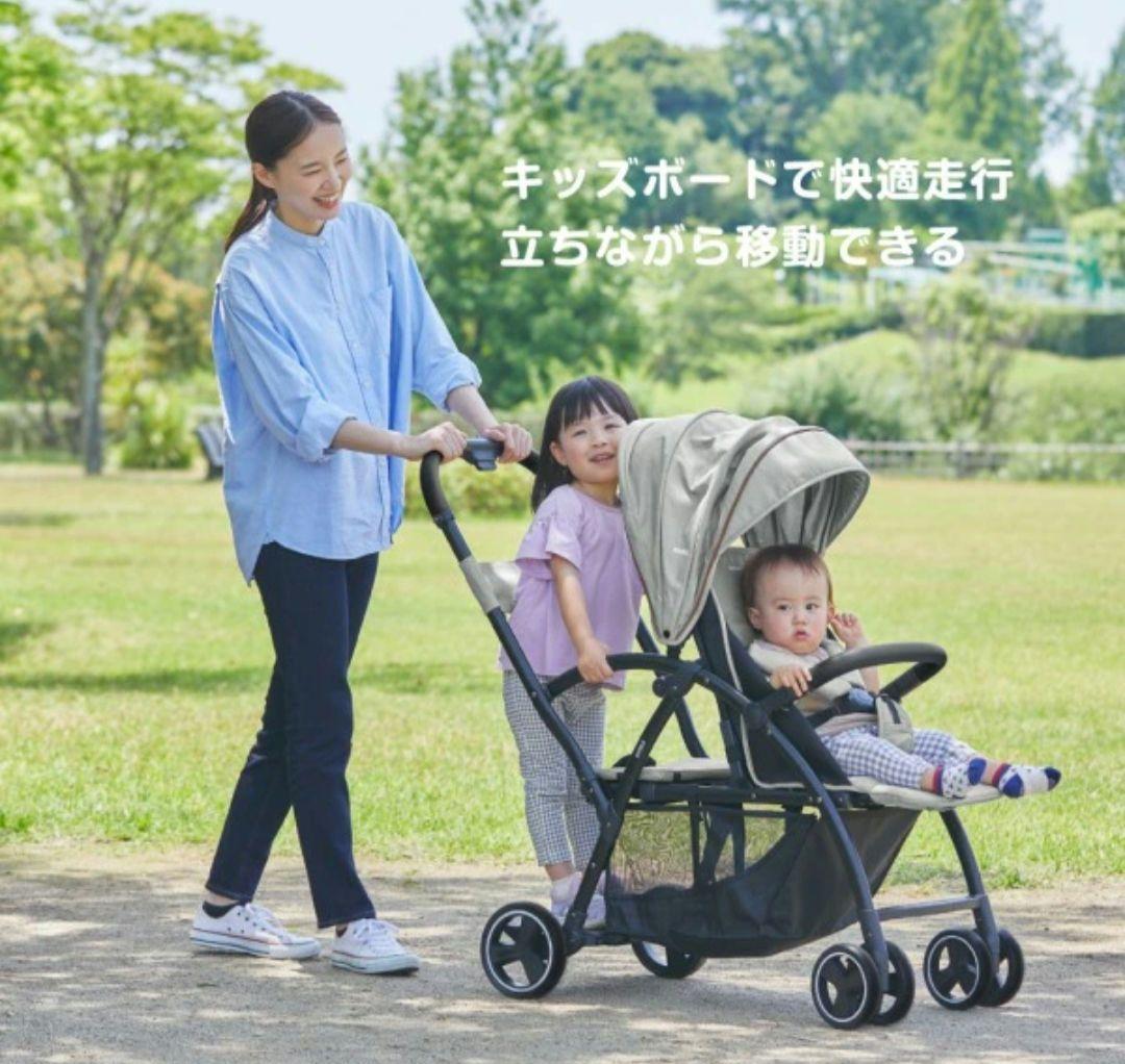 ベビーカー ブラック 5点式シートベルト