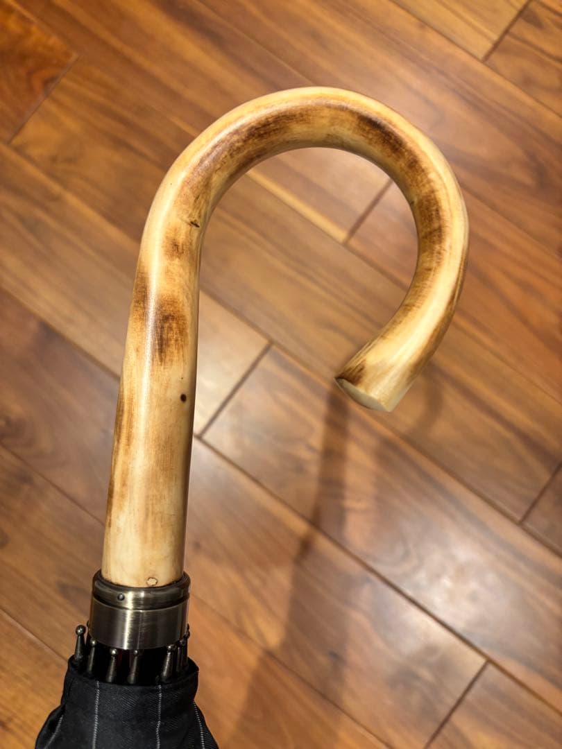 ※最終値下です。前原光縈商店　メンズ　ストライプ　長傘　ブラック