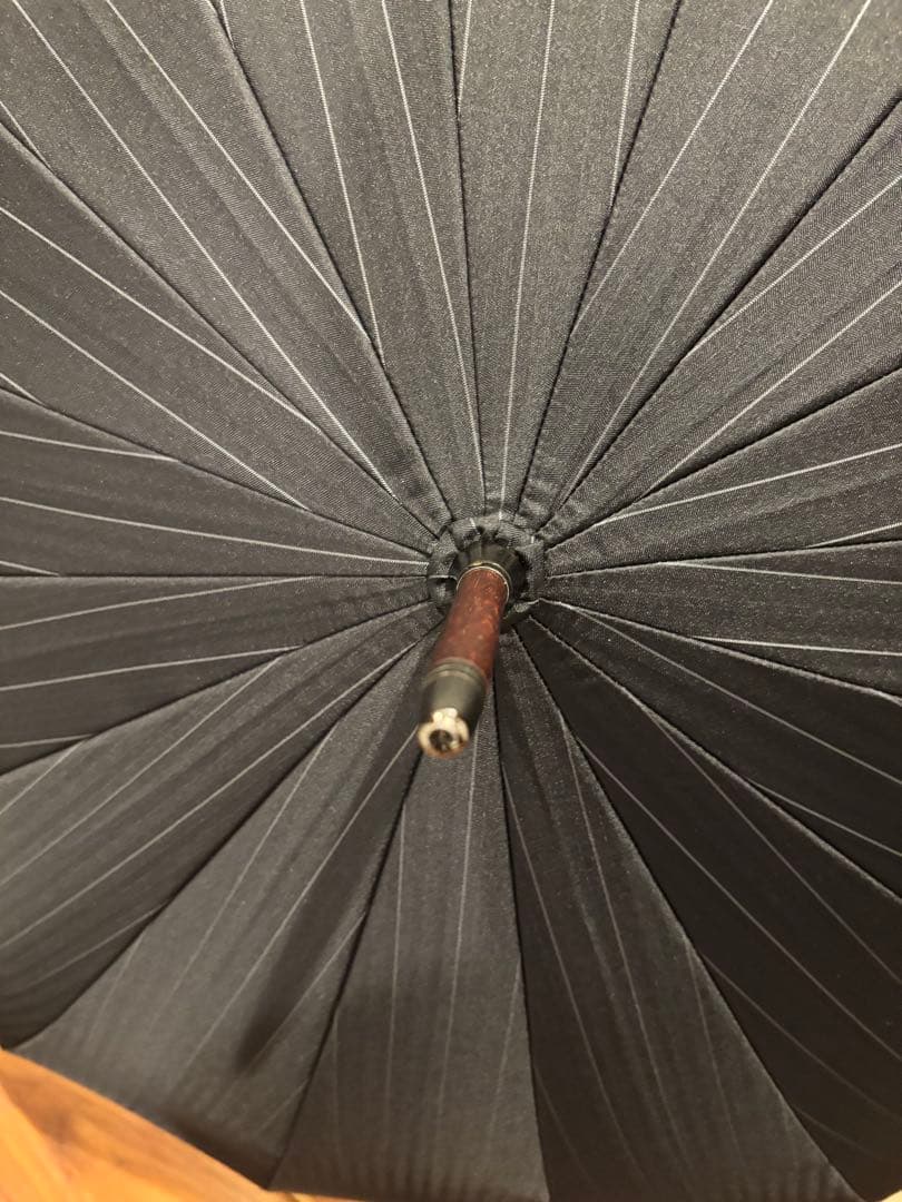 ※最終値下です。前原光縈商店　メンズ　ストライプ　長傘　ブラック