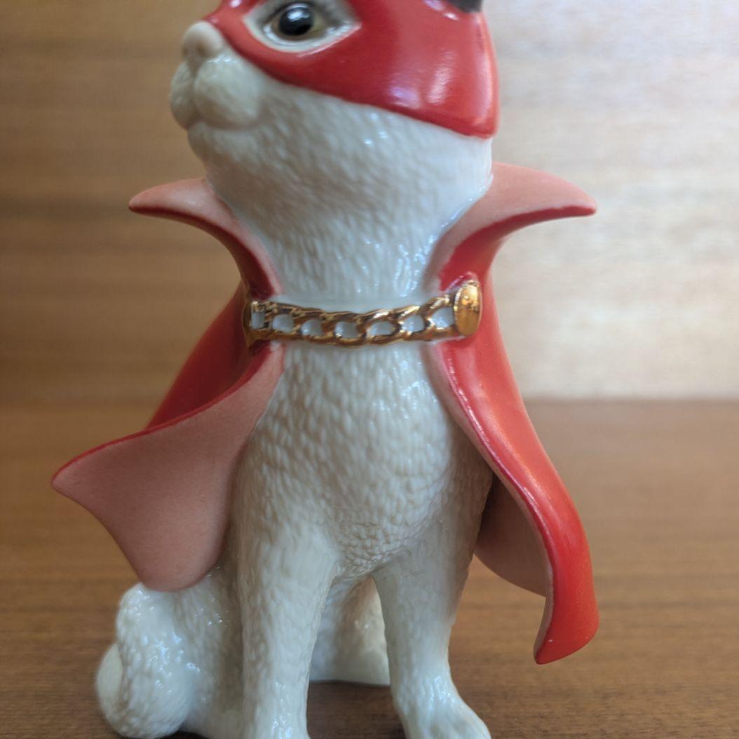 廃盤 レノックス LENOX 小悪魔 猫 フィギュリン 24K金彩 赤マント