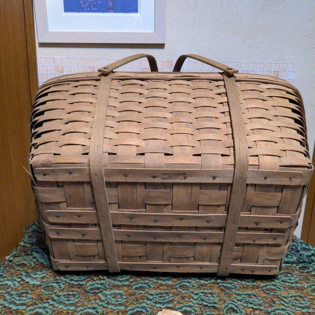Longaberger Basket ライナー＆栞付・アンティーク シャビー