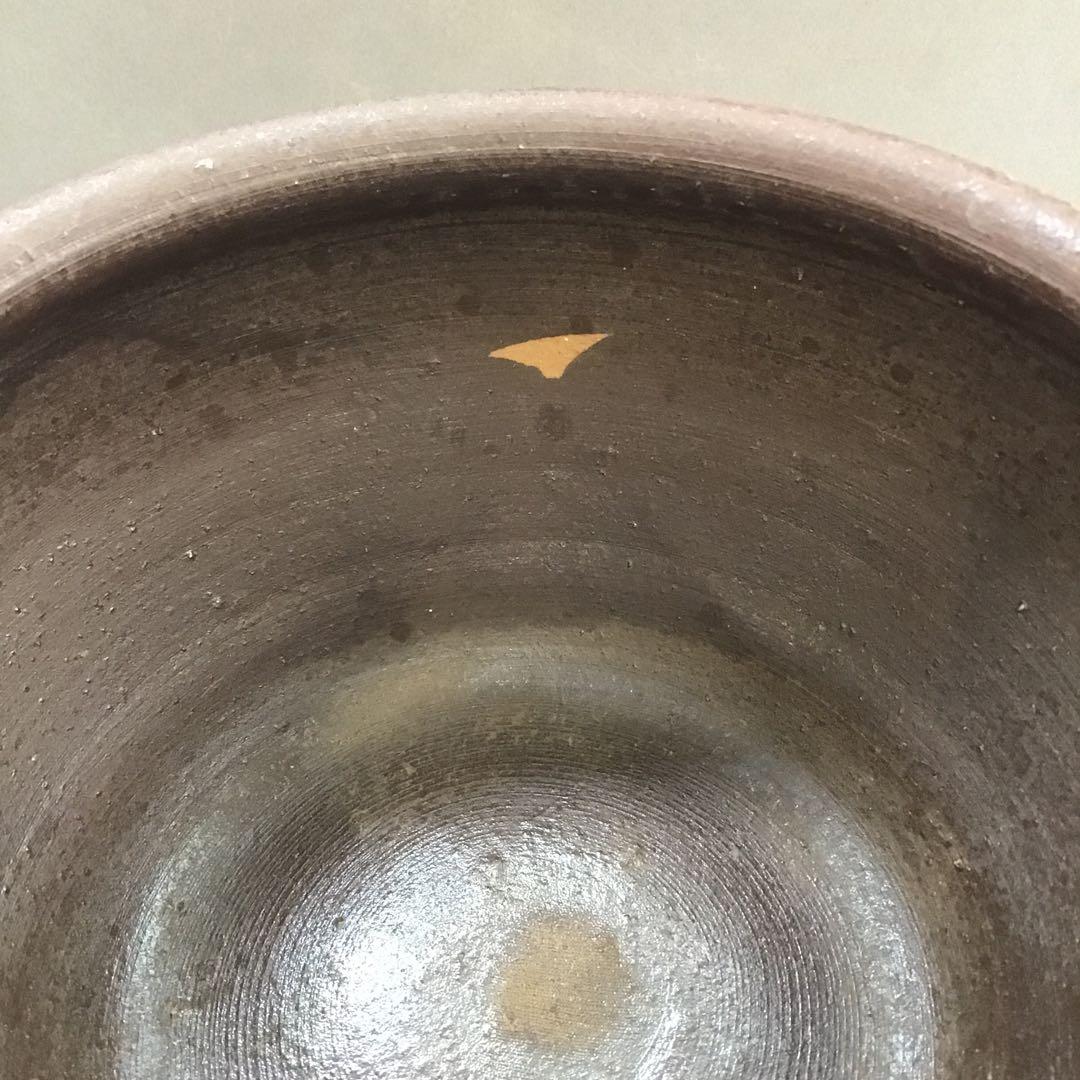 茶道具　南蛮内渋建水　八幡窯　堀野証嗣作　栞　共箱　S130KS