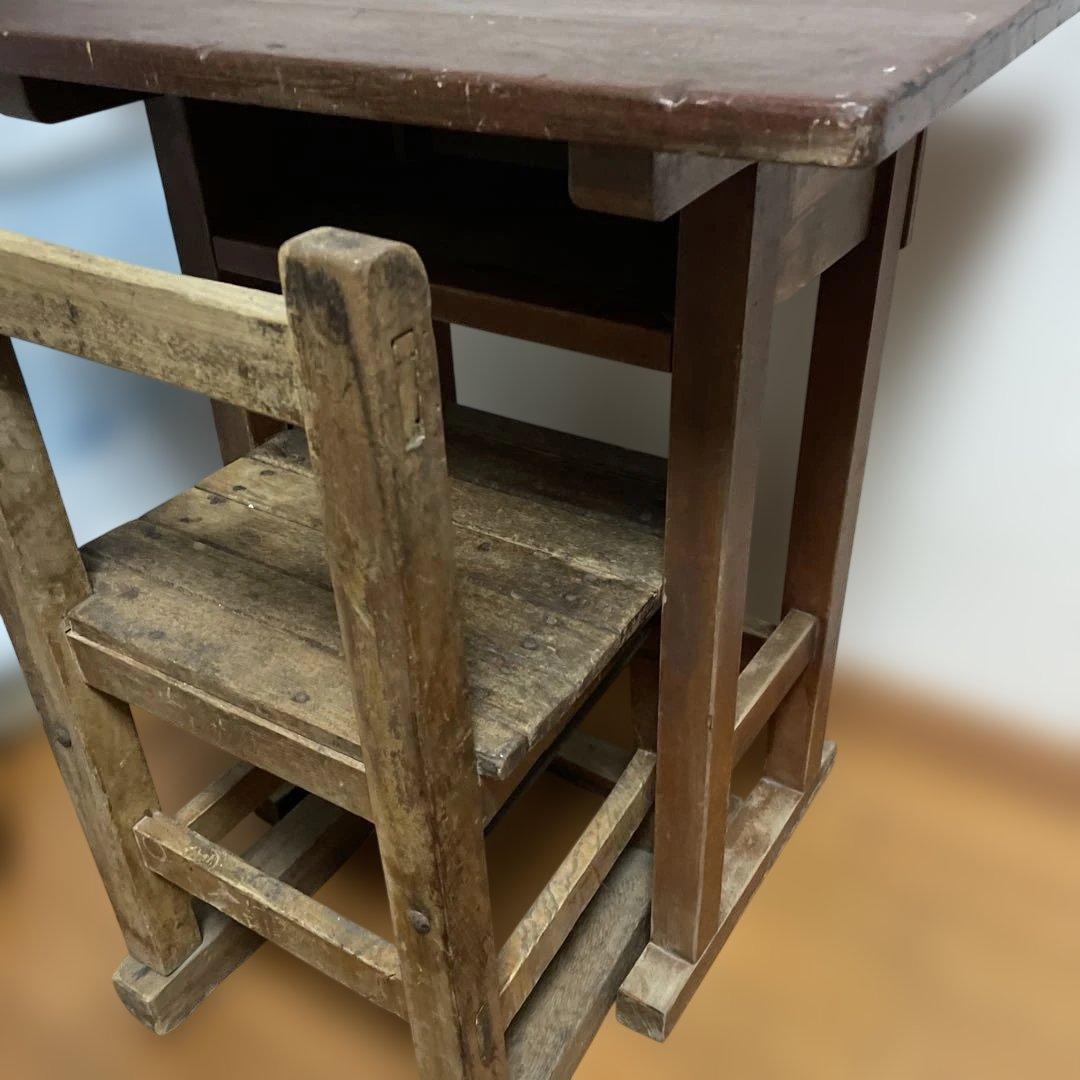 レトロな学習机　作業台