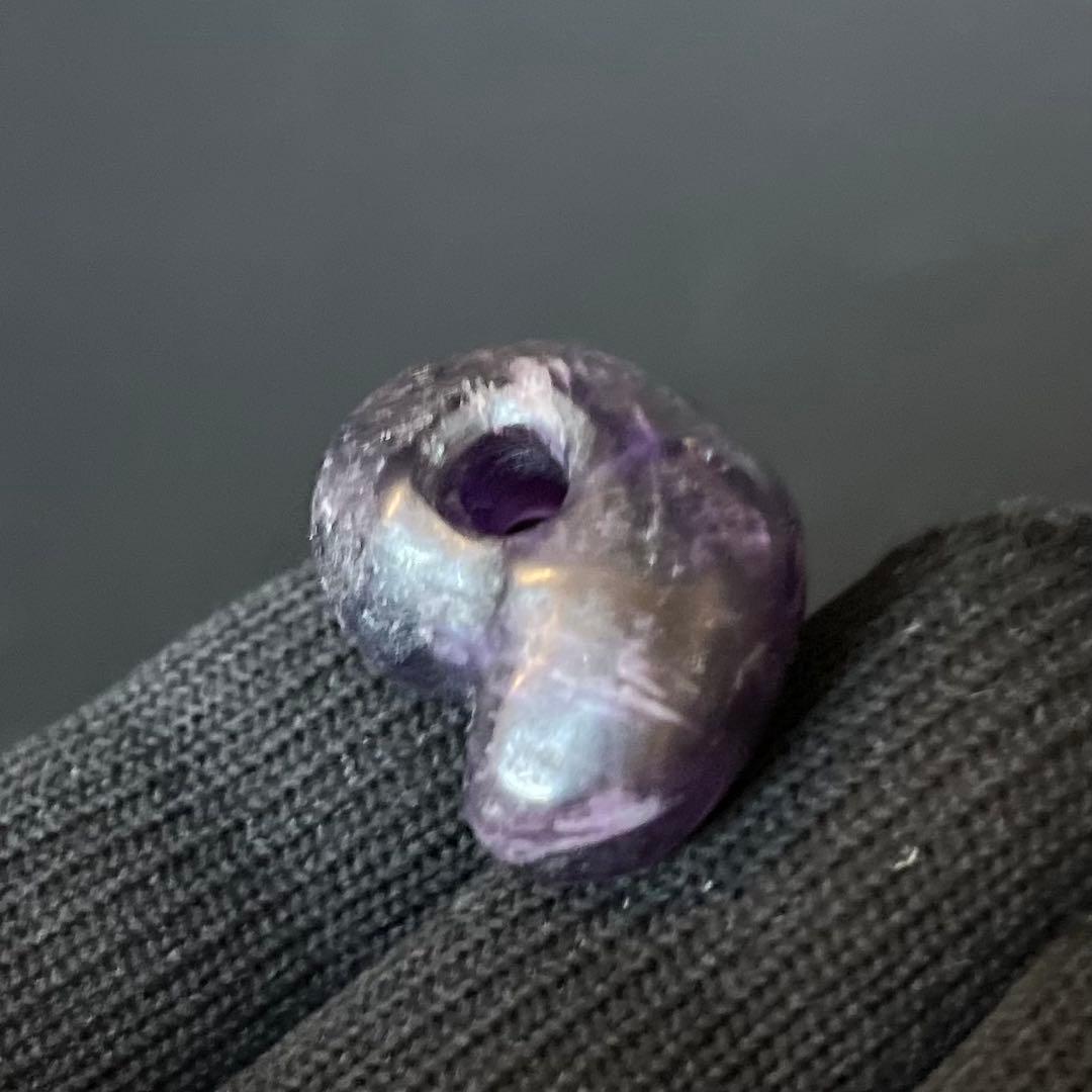 古墳時代 出雲形 勾玉 紫水晶◎美形 ころっと可愛い小ぶり奈良県伝承 古代装身具