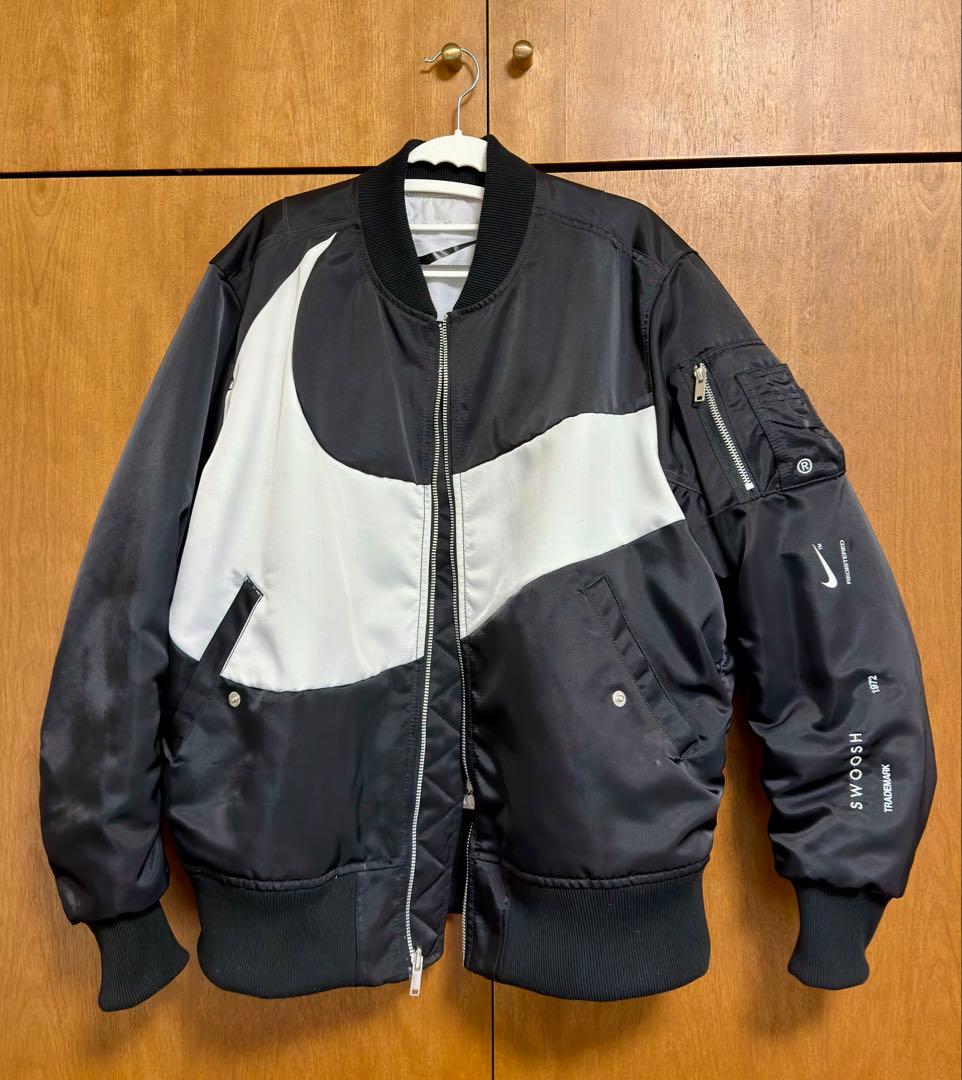【XL】NIKE ナイキ MA-1ジャケット ビッグ スウォッシュ リバーシブル