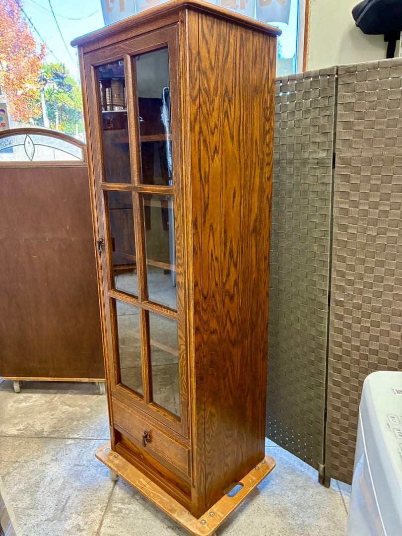 カントリーハウス 三越家具 飾り棚 ブルージュ 木製キャビネット ガラス扉