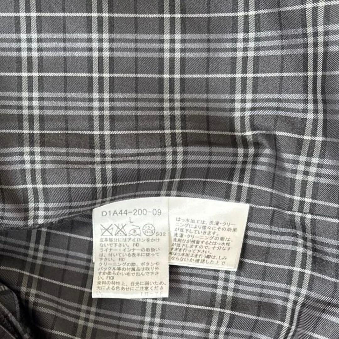 美品 バーバリーブラックレーベル トレンチコート 黒ノバチェック 大きいサイズ