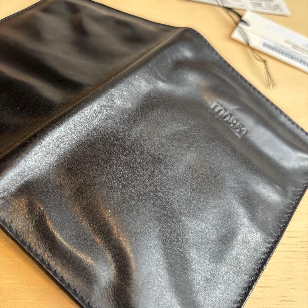 新品未使用タグ付き m0851 レザー パスケース 黒