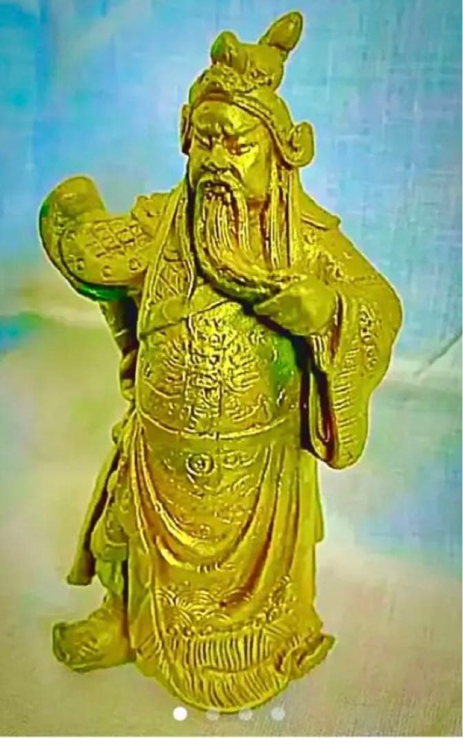 金運財運爆上げ　銅製　関羽立像　三国志