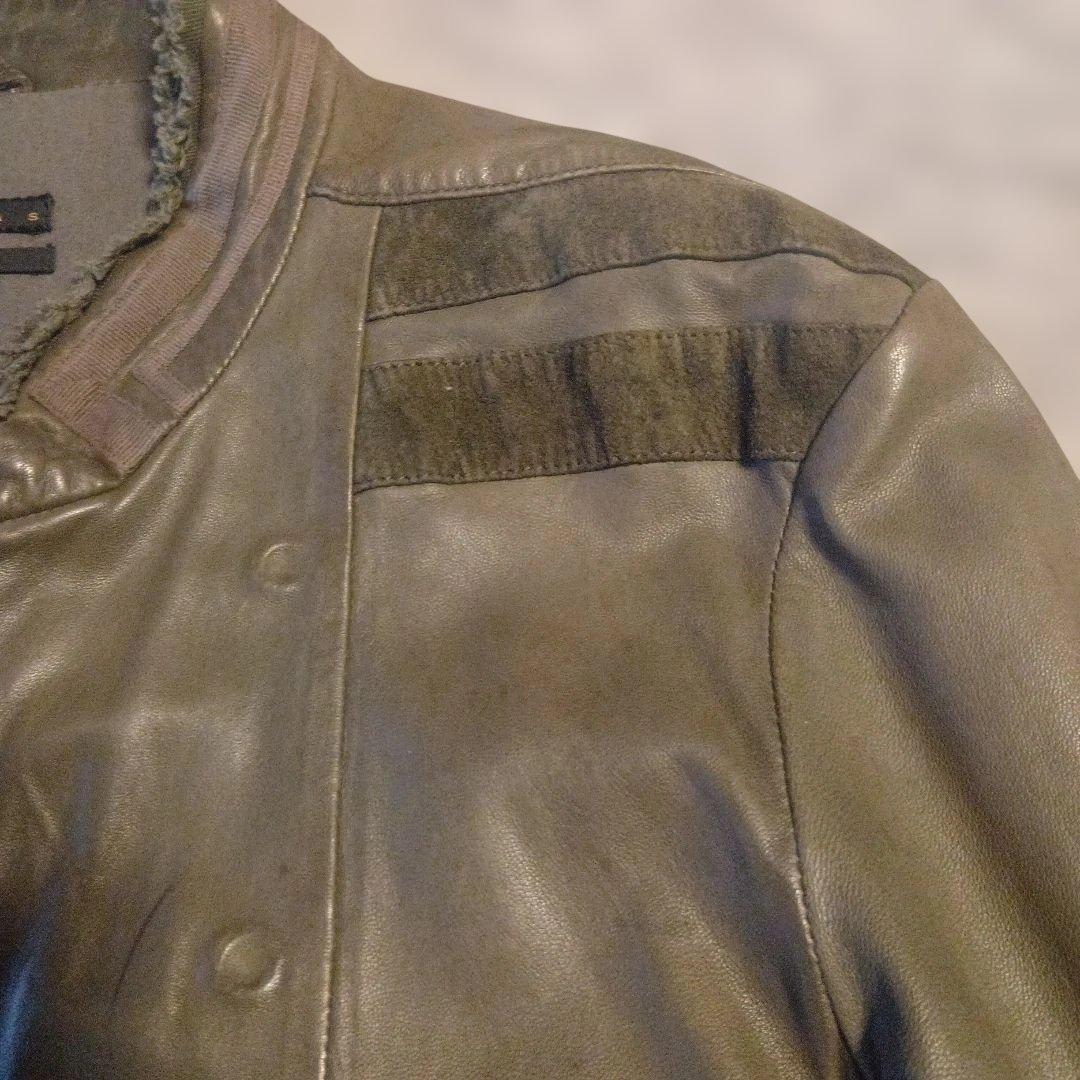 普*9様 DIESEL　ブラックゴールド　 カーキー レザージャケット