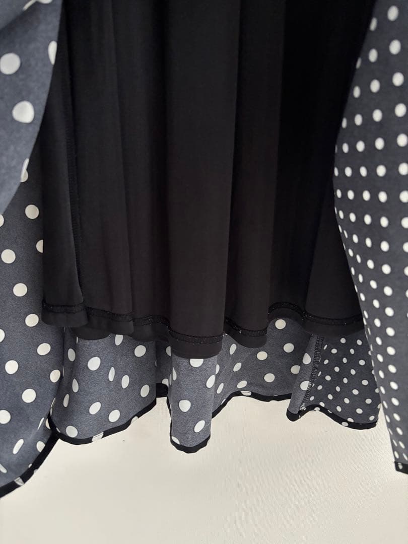 BEARDSLEY　ビアズリー ドットパッチワークロングスカート　F