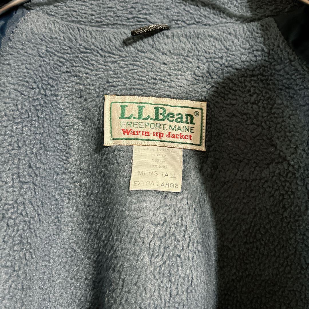 希少USA製 L.L.Bean ウォームアップジャケットジャンパー ブルー