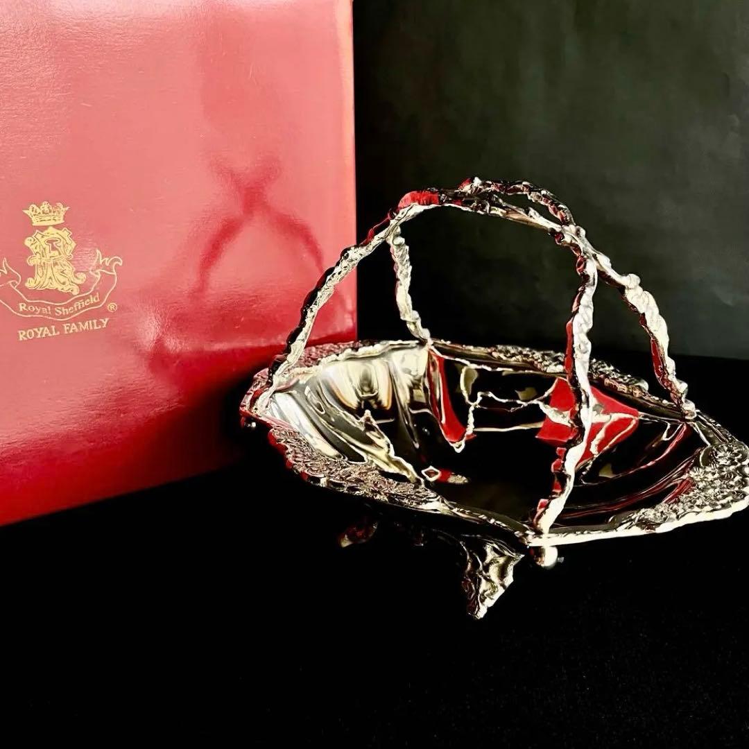 ★新品未使用★ Sheffield シルバープレート　菓子入れ