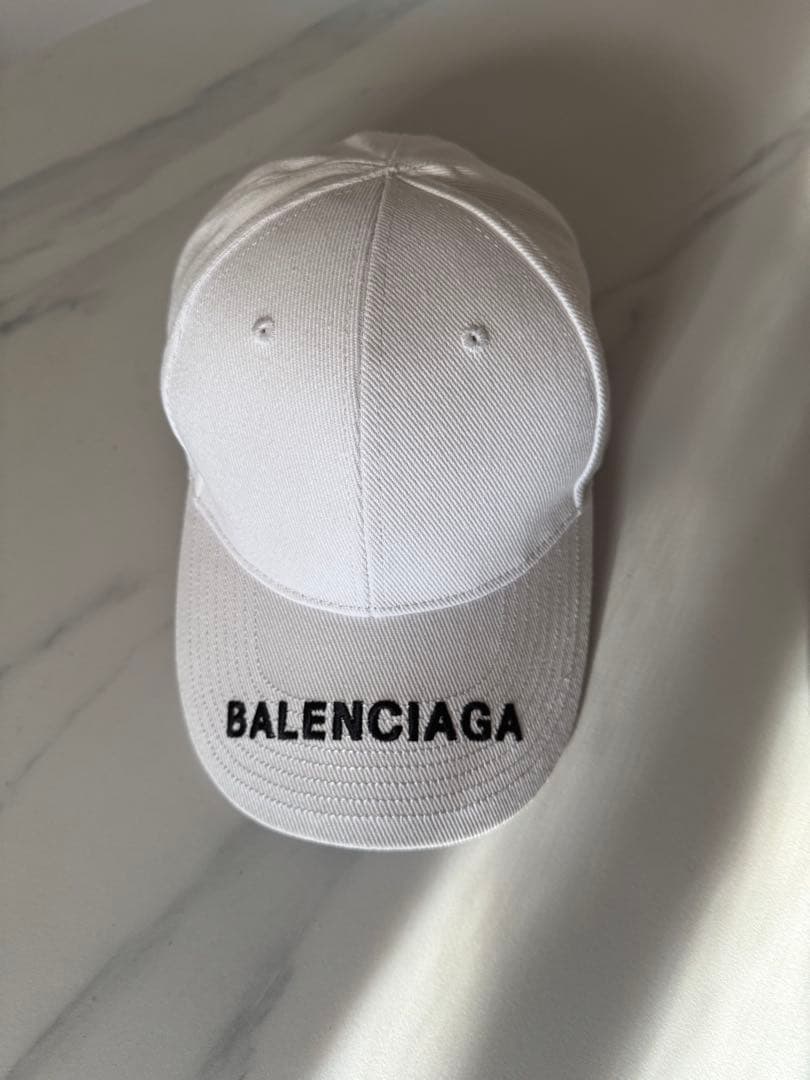 レア BALENCIAGA ベースボール キャップ ユニセックス ホワイト