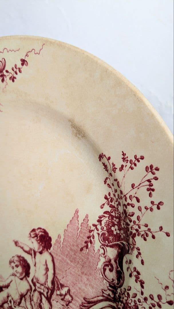 Bordeaux ボルドー窯 トリアノン 天使のプレート フランス