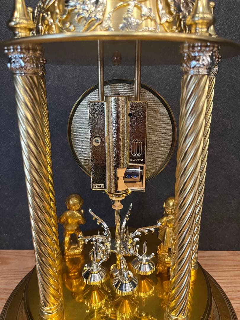 MASTER QUARTZ ガラスドーム型置き時計　日新時計工業﻿ アンティーク