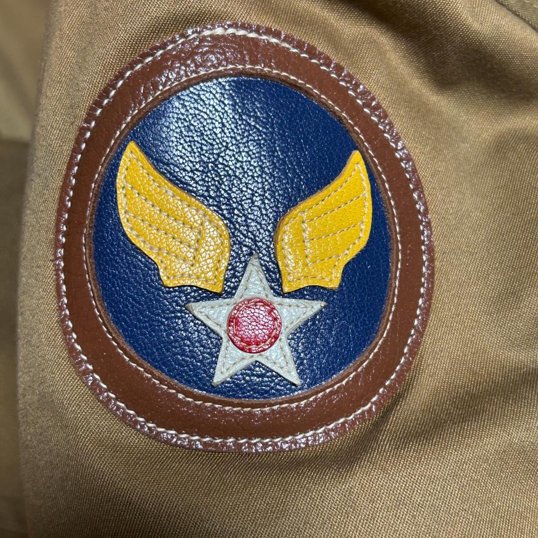 美品　リアルマッコイズ　B-10　フライトジャケット　ムートン襟　アルパカ