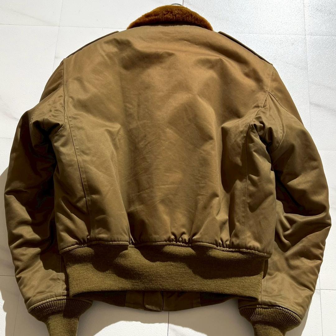 美品　リアルマッコイズ　B-10　フライトジャケット　ムートン襟　アルパカ
