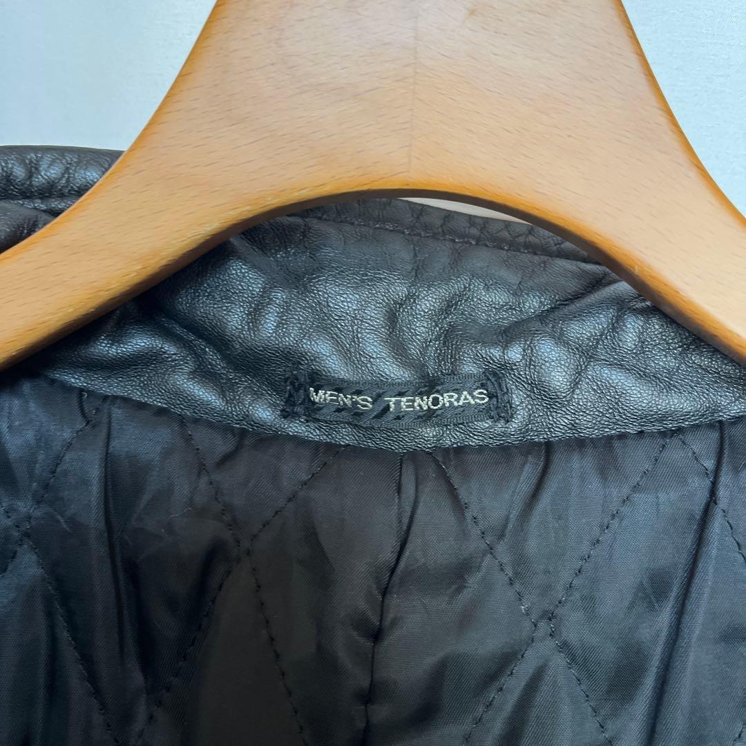 MEN’S TENORAS メンズティノラス ラムレザー コート 黒LLARGE