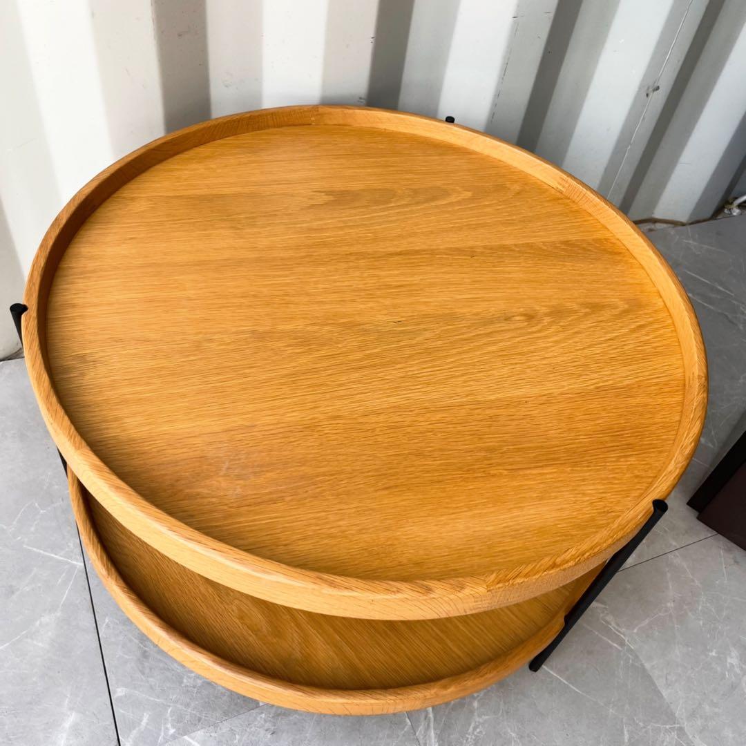 取付無料！モーダエンカーサ フムラ コーヒーテーブル 2段式ラウンドテーブル✨