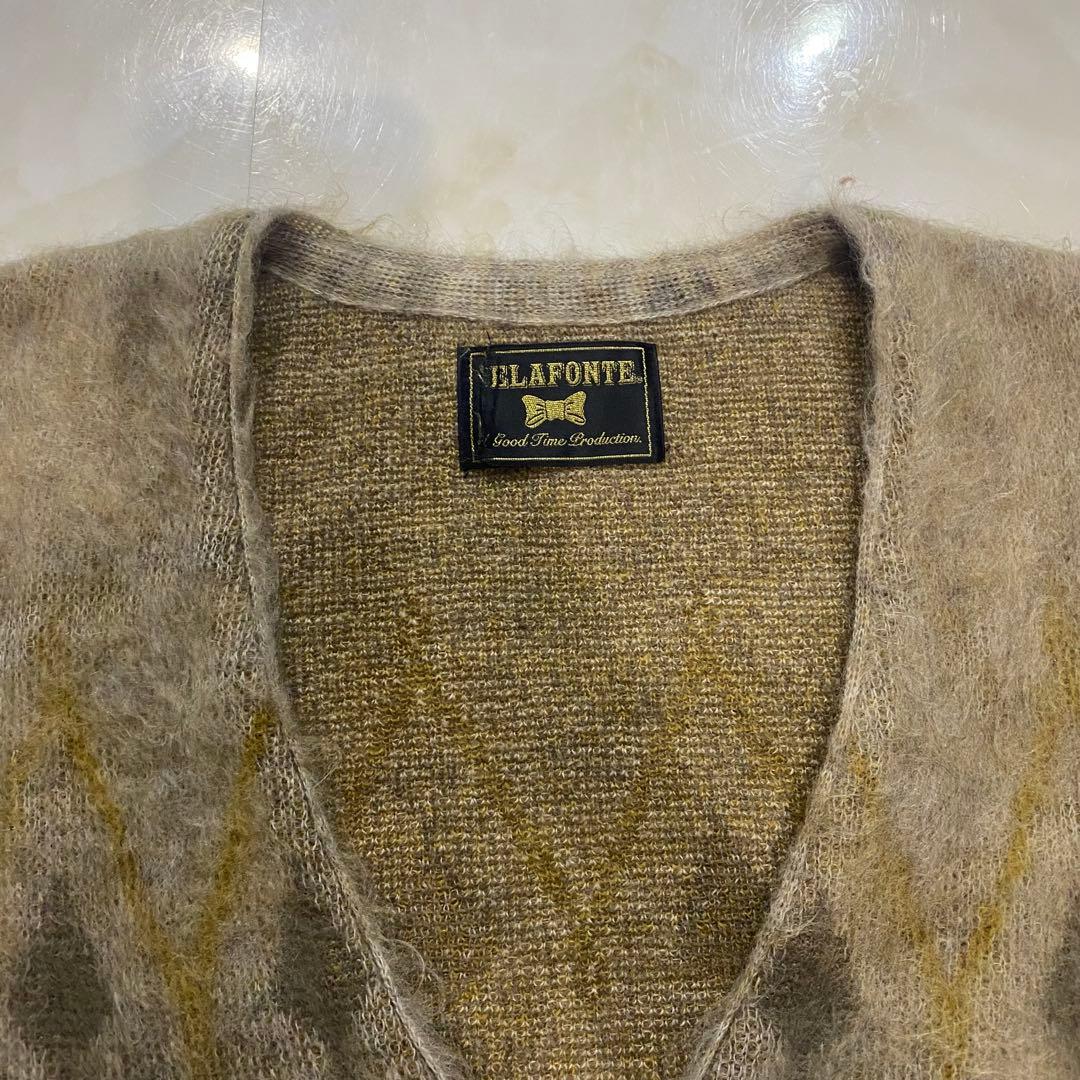 トップス BELAFONTE ATOMIC PATTERN MOHAIR CARDIGAN