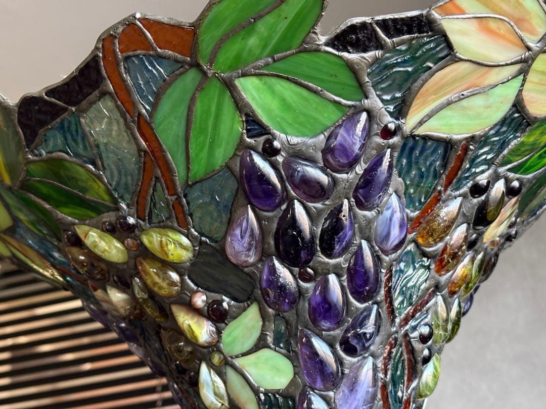 ステンドグラス　トールランプ　フロアランプ　レトロ　照明　間接照明　nZ