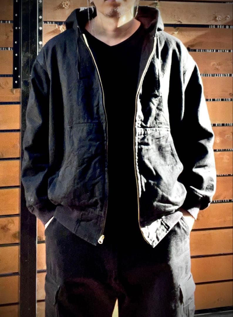 comoliブラックデニムジップパーカーサイズ1