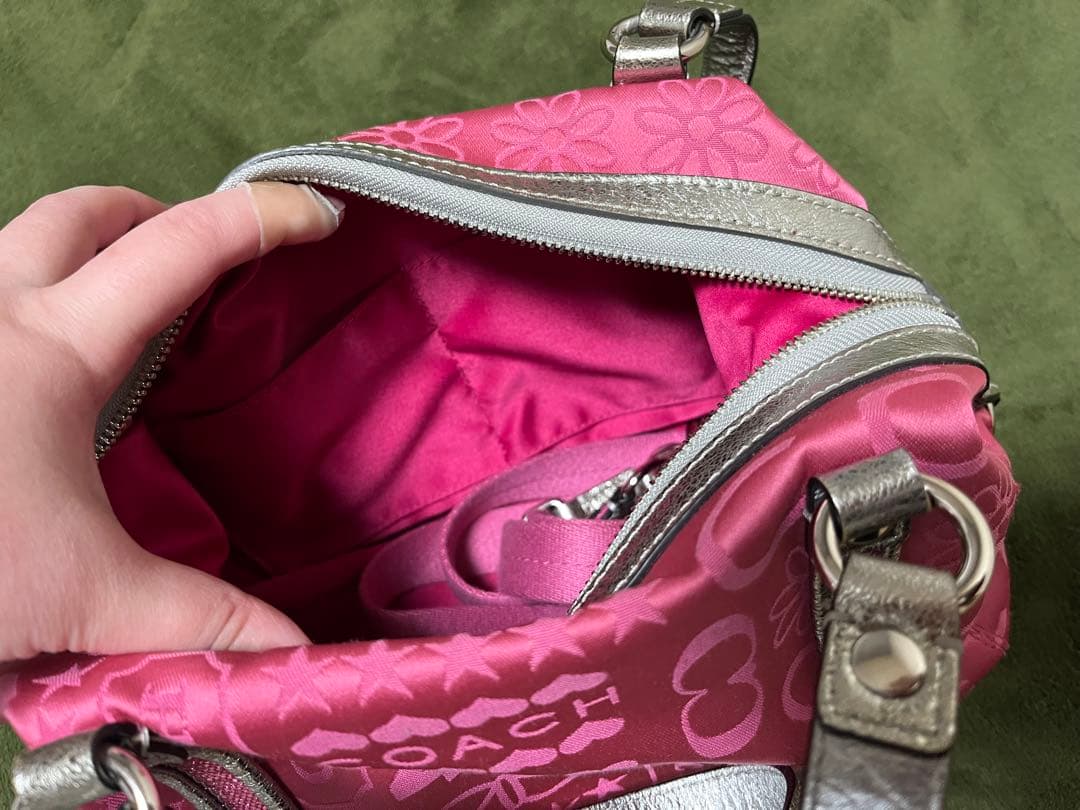 【希少】【美品】COACH mini boston pink handbag
